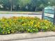 Largo Central Park sign surrounded by beds of colorful flowers alongside a street at 504 Cleveland Ave, Largo, FL 33770