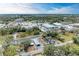 An aerial view showing the new construction home with many businesses and greenery around it at 613 6Th E Ave, Bradenton, FL 34208