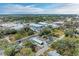 Exterior aerial of new house surrounded by other houses with a concrete driveway in an established neighborhood at 613 6Th E Ave, Bradenton, FL 34208