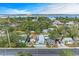 Aerial view of a single Gathering home nestled amongst lush greenery and trees at 613 6Th E Ave, Bradenton, FL 34208