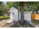 Backyard shed providing extra storage space on the property at 6816 S Hesperides St, Tampa, FL 33616