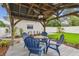 Cozy covered patio with furniture, perfect for outdoor relaxation at 7224 Park S St, St Pete Beach, FL 33707