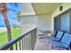 Enjoy relaxing ocean views from this private balcony with seating, ready to enjoy the gorgeous sunset at 7564 Bayshore Dr # 202, Treasure Island, FL 33706