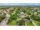 Expansive aerial view of a verdant neighborhood featuring mature trees and well-maintained homes at 8329 Gulf Way, Hudson, FL 34667