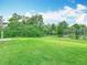 Large, well-maintained backyard featuring lush greenery, ideal for outdoor activities and relaxation at 8329 Gulf Way, Hudson, FL 34667