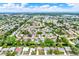 Expansive aerial view of a waterfront community with lush green landscaping at 10407 Oleander Dr, Port Richey, FL 34668