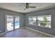 Bedroom with tile floors and view of the outdoor pool at 12372 113Th St, Largo, FL 33778