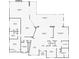 Detailed floor plan showcasing layout with living room, kitchen, bedrooms, bathrooms, and screened patio at 14449 Wadsworth Dr, Odessa, FL 33556