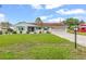 Charming single-story home with manicured front yard and attached two-car garage at 1609 Pebble Beach N Blvd, Sun City Center, FL 33573