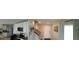 Welcoming entrance showcasing a staircase, with sleek design and a modern kitchen on the left at 16728 Kingman Reef St, Wimauma, FL 33598