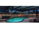 Inviting screened-in pool area with in-ground pool, spa and decorative lighting at 1675 Eden Ct, Clearwater, FL 33756