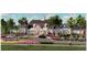 Beautiful community clubhouse with colorful landscaping and gathering spaces for residents and visitors at 18033 Foxtail Loop, Venice, FL 34293