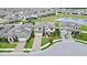 Aerial view of a lovely home in a suburban neighborhood at 1821 Cherry Walk Rd, Lutz, FL 33558