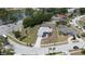 Aerial view of home showcasing the private pool, landscaping, and neighborhood at 22755 Cypress Trail Dr, Lutz, FL 33549