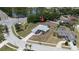 Expansive aerial view of a single-Gathering home with a private backyard, pool, and mature landscaping at 22755 Cypress Trail Dr, Lutz, FL 33549
