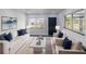 Bright living room with modern sofas, stylish decor, and plenty of natural light from large windows at 2324 W Marquette Ave, Tampa, FL 33604