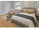 Cozy bedroom with neutral tones, a comfortable bed, and soft lighting, perfect for relaxation at 25555 Oaks Blvd, Land O Lakes, FL 34639