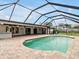 Screened in pool with an outdoor bar at 25555 Oaks Blvd, Land O Lakes, FL 34639