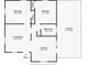 Simplified floor plan showing the layout of the home with dimensions at 2931 23Rd N St, St Petersburg, FL 33713