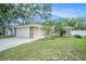 Charming single-story home with a two-car garage, stone accents, and well-maintained lawn at 3021 Jarvis St, Holiday, FL 34690