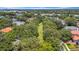 Aerial view of a tree-lined neighborhood showcasing lush greenery and well-maintained properties at 3144 W Waverly Park, Tampa, FL 33629