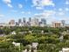 Scenic aerial view of the Tampa skyline with lush greenery and neighborhood homes at 502 E Robles St, Tampa, FL 33602