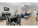 Spacious living area combining dining and living spaces with an open layout at 5153 Bay Isle Cir, Clearwater, FL 33760
