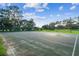 Outdoor basketball court with multiple hoops on a well-maintained court with trees and green space in the background at 5813 Bent Grass Dr, Valrico, FL 33596