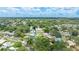 Wonderful aerial view, highlighting the property nestled in a lush, tree-filled neighborhood at 5871 Oakhurst Dr, Seminole, FL 33772