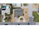 Overhead aerial view of a home that features a gravel yard and convenient street access at 6405 2Nd Palm Pt, St Pete Beach, FL 33706