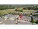 Aerial shot of the townhome community, highlighting the serene environment at 9752 Trumpet Vine Loop, Trinity, FL 34655