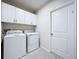 Modern laundry room with sleek cabinets and appliances at 10347 Heron Hideaway Loop, Land O Lakes, FL 34638