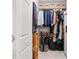 Walk-in closet with custom organization, shelving, and space for clothes, shoes, and luggage at 10412 White Lake Ct, Tampa, FL 33626