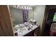 Bathroom featuring a sink vanity, mirror, and overhead lighting at 1107 Goshen Rd, Tarpon Springs, FL 34689