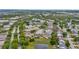 Aerial view of a residential neighborhood with tree-lined streets and community ponds at 11123 Silver Dancer Dr, Riverview, FL 33579