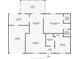 A detailed floor plan featuring dimensions for rooms including kitchen, bedrooms, bathrooms, and living spaces at 11334 Winwood Pl # 11334, Port Richey, FL 34668
