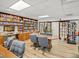 Well-stocked library with books, seating area, desk and computer at 11334 Winwood Pl # 11334, Port Richey, FL 34668