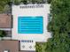 Aerial view of the large pool with several swim lanes and lots of lounge chairs at 11805 Raintree Lake Ln # A, Tampa, FL 33617