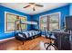Comfortable bedroom with bunk bed, desk and hardwood floors at 1511 East Emma St. E St, Tampa, FL 33610