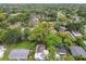 A neighborhood overview features residential homes amidst abundant green trees at 1807 E Bougainvillea Ave, Tampa, FL 33612