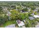 Aerial shot of neighborhood showcasing lush greenery and residential homes at 1807 E Bougainvillea Ave, Tampa, FL 33612
