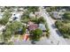 Aerial view of property in established neighborhood with mature trees, convenient access to downtown at 216 W South Ave, Tampa, FL 33603