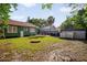 Spacious backyard featuring a fire pit, and plenty of space for outdoor activities at 216 W South Ave, Tampa, FL 33603