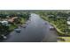 An aerial view of the waterfront with docks and boats at 216 W South Ave, Tampa, FL 33603