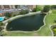 Aerial view of a pond on the property at 2616 Cove Cay Dr # 505, Clearwater, FL 33760