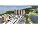Stunning views of the water from this condominium's manicured lawns and parking area at 2616 Cove Cay Dr # 505, Clearwater, FL 33760