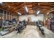 This detached garage has space to work on motorcycles and repair equipment. There is plenty of lighting at 310 N Lincoln Ave, Clearwater, FL 33755