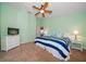 Bedroom featuring a ceiling fan, and plenty of natural light and neutral-colored walls at 3397 Bluefish Dr, Hernando Beach, FL 34607