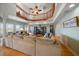 Open concept living room with a loft, hardwood floors, and a spacious seating area at 3397 Bluefish Dr, Hernando Beach, FL 34607