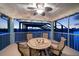 Enclosed back patio with dining table for entertaining at 3397 Bluefish Dr, Hernando Beach, FL 34607